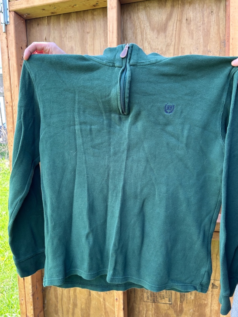 Chaps Forest Green Quarter-Zip Men’s Sweater